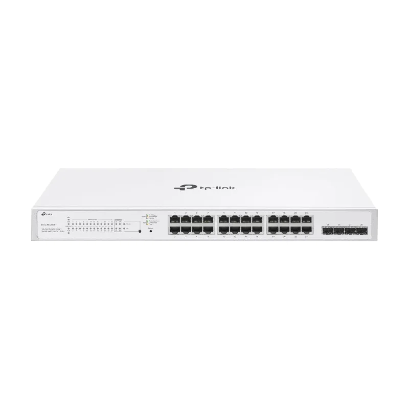 Festa FS328GP 24-Port Gigabit PoE+ Switch mit 4 SFP-Steckplätzen, 250 W Gesamtleistung, 30 W pro Port, Cloud-Management by TP-Link – product photo