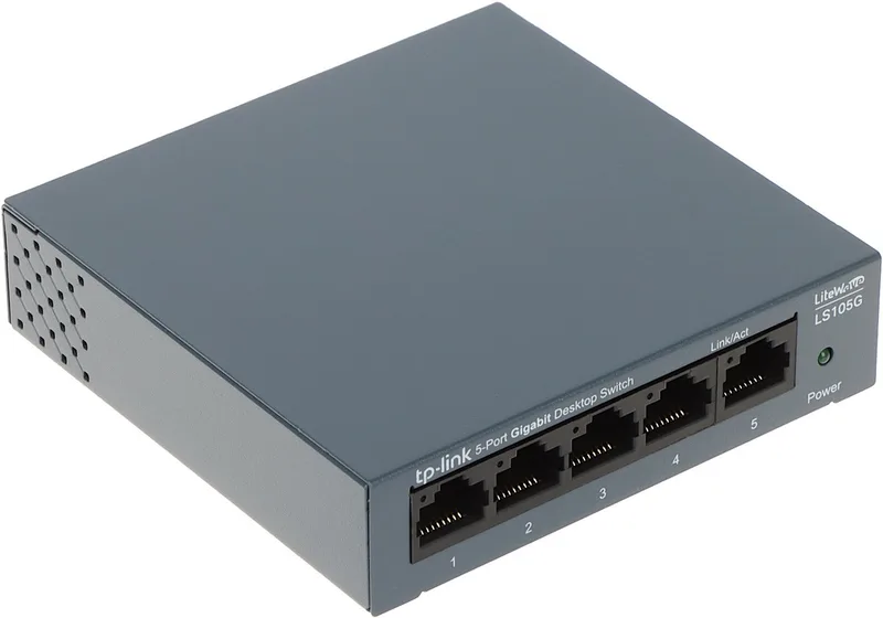 LS105G - Netwerk Switch - Unmanaged - 5 poorten - Stalen Kast by TP-Link in Blue – product photo