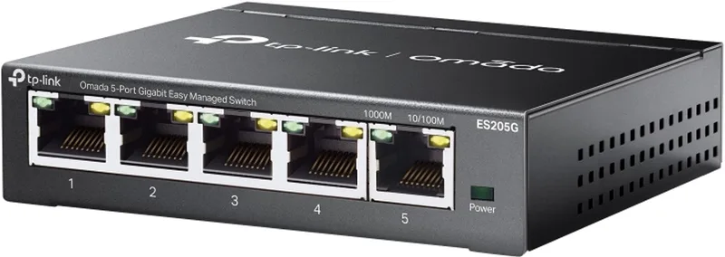 Omada ES205G - Netwerk Switch - Managed - Gigabit - Zonder PoE de TP-Link en Noir – photo produit