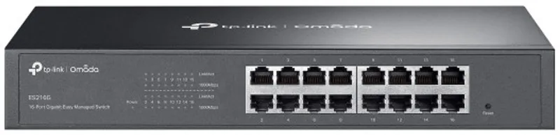 Omada ES216G netwerk-switch Managed L2 Gigabit Ethernet (10/100/1000) de TP-Link en Noir – photo produit