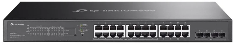 Omada SG2428LP - Netwerkswitch - Managed - PoE - 24 Poorten von TP-Link in Grau – Produktfoto