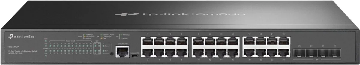 Switch Tl-sg3428mp V2 de TP-Link en Noir – photo produit