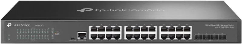 Omada SG3428X netwerk-switch Managed L2+/L3 Gigabit Ethernet (10/100/1000) 1U fra TP-Link i Sort – produktbillede
