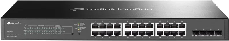 Omada TL-SG2428P Managed L2/L2+ Gigabit Ethernet (10/100/1000) Power over Ethernet (PoE) 1U de TP-Link en Noir – photo produit