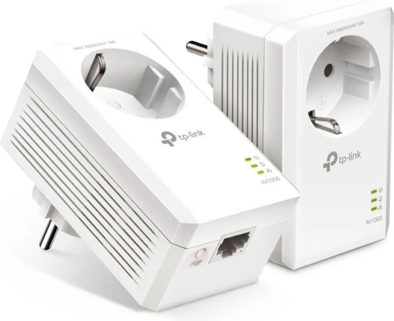 TL-PA7017P KIT - Powerline Adapter - Zonder WiFi - 1000 Mbps von TP-Link in Weiß – Produktfoto