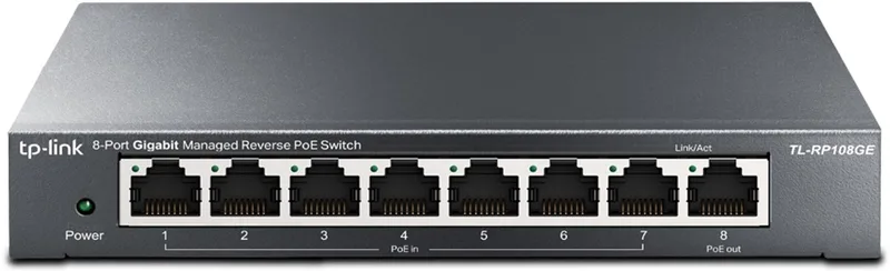 TL-RP108GE - Netwerk Switch - PoE von TP-Link in Schwarz – Produktfoto