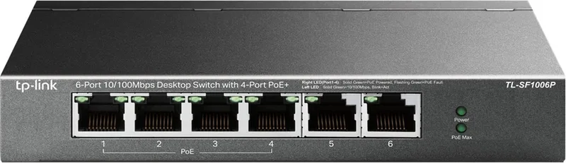 TL-SF1006P - Netwerk Switch - PoE van TP-Link in Zwart – productfoto