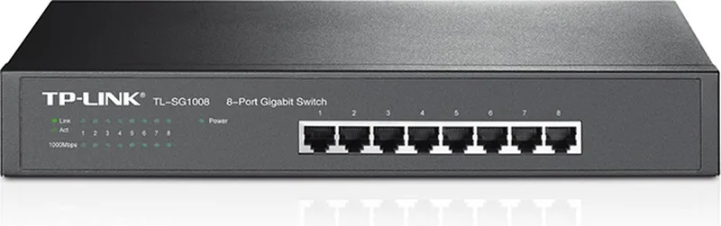TL-SG1008 - Netwerkswitch - Unmanaged fra TP-Link i Grå – produktbillede