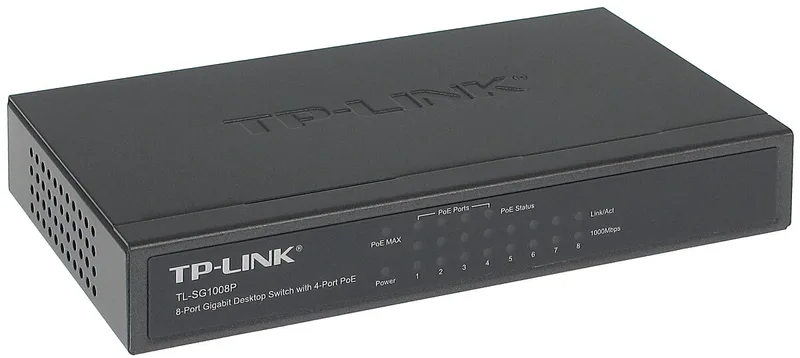 TL-SG1008P - Netwerk Switch - Unmanaged - PoE - 8-poorts de TP-Link en Kleurloos – photo produit
