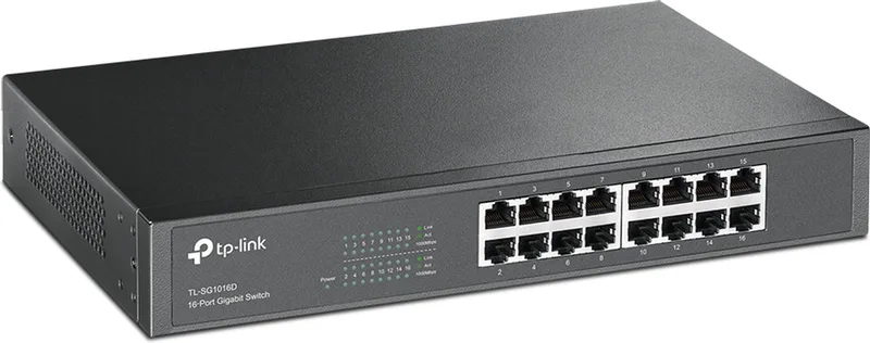 TL-SG1016D - Netwerk Switch - Unmanaged - 16 poorten by TP-Link in Black – product photo