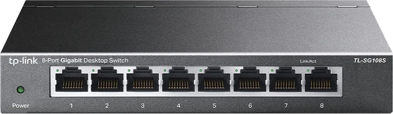 TL-SG108S - Netwerk Switch - Unmanaged - 8 Poorten by TP-Link in Black – product photo