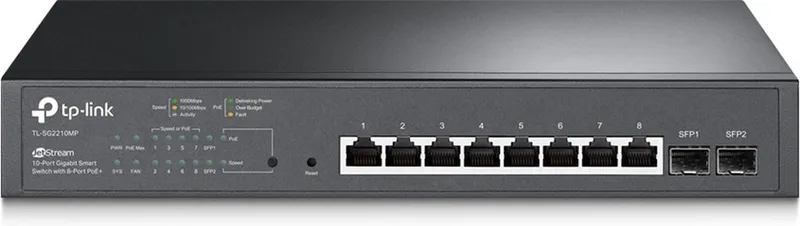 TL-SG2210MP - Netwerk Switch - Managed - PoE+ - 10-Poorten van TP-Link in Wit – productfoto