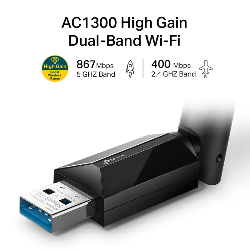 WL-USB Archer T3U Plus V1.46 van TP-Link – productfoto