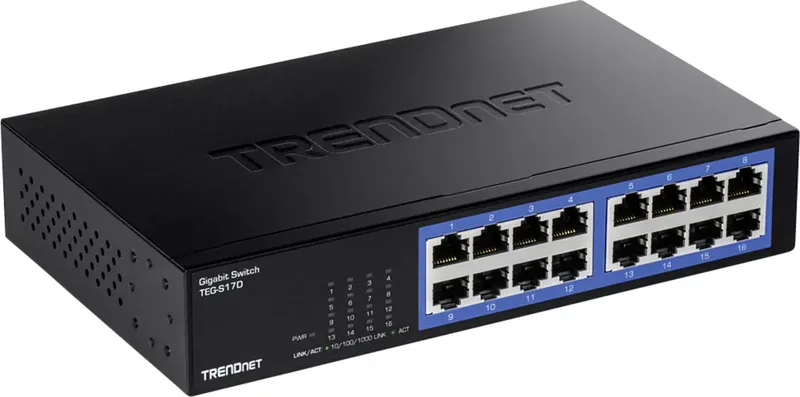 TEG-S17D TEG-S17D Netwerk switch van TRENDnet in Zwart – productfoto