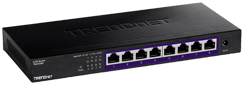 TEG-S380 TRENDnet TEG S380 - Switch - unmanaged - 8 x 100/1000/2.5G Netwerk switch 2.5 GBit/s von TRENDnet – Produktfoto