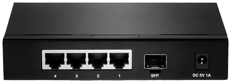 TEG-S51SFP TEG-S51SFP Netwerk switch 10 GBit/s van TRENDnet in Zwart – productfoto