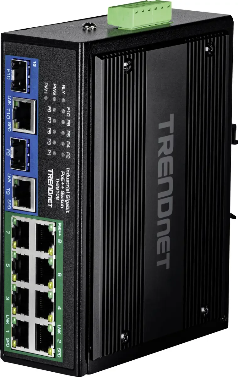 TI-BG108 TI-BG108 Industrial Ethernet Switch 10 / 100 / 1000 MBit/s by TRENDnet in Black – product photo