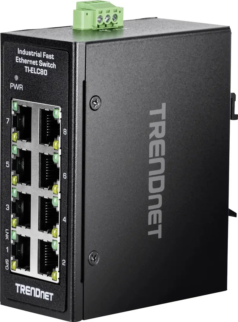 TI-ELC80 TI-ELC80 Netwerk switch 100 MBit/s by TRENDnet in Black – product photo