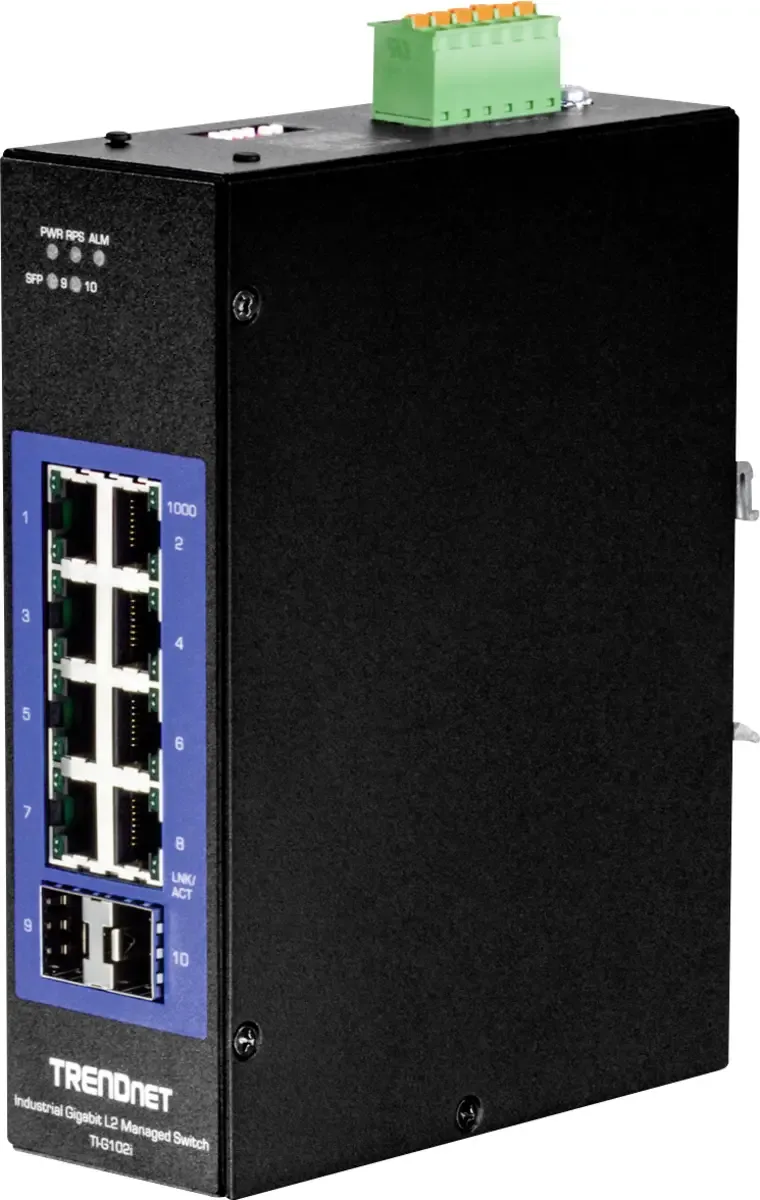 TI-G102I TRENDnet TI-G102i - Industrial - Switch - managed Industrial Ethernet Switch 20 GBit/s by TRENDnet in Black – product photo