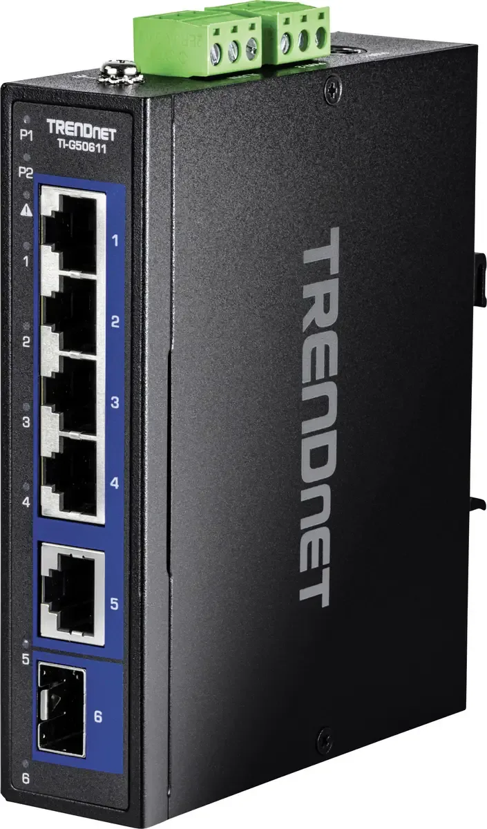 TI-G50611 TI-G50611 Industrial Ethernet Switch de TRENDnet en Noir – photo produit