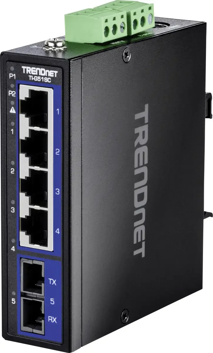 TI-G51SC TI-G51SC Netwerk switch 10 GBit/s by TRENDnet in Black – product photo
