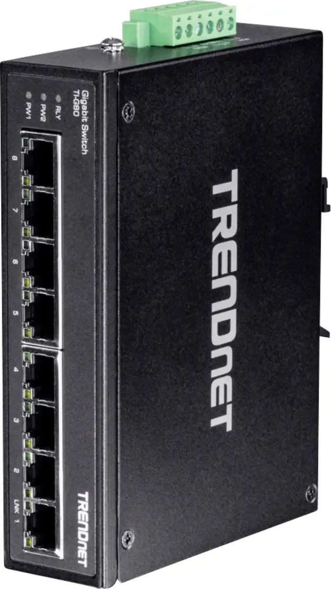 TI-G80 Industrial Ethernet Switch 16 GBit/s de TRENDnet en Noir – photo produit