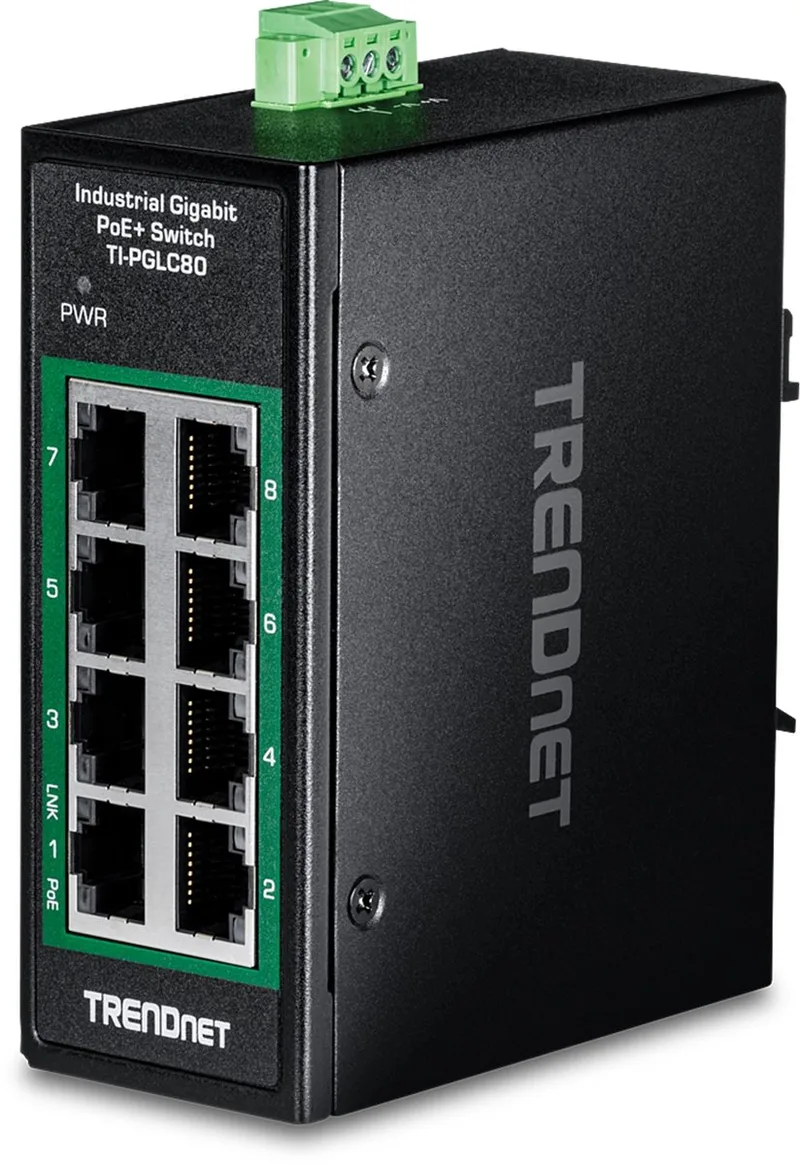 TI-PGLC80 - Netwerkswitch - Unmanaged - PoE de TRENDnet en Noir – photo produit