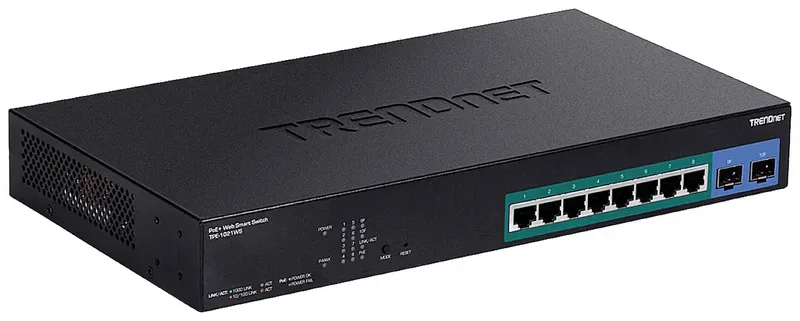 TPE-1021WS TPE-1021WS Netwerk switch 10 / 100 / 1000 MBit/s PoE-functie by TRENDnet in Black – product photo