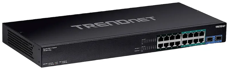 TPE-BG182G TPE-BG182G Netwerk switch 1000 MBit/s PoE-functie von TRENDnet in Schwarz – Produktfoto