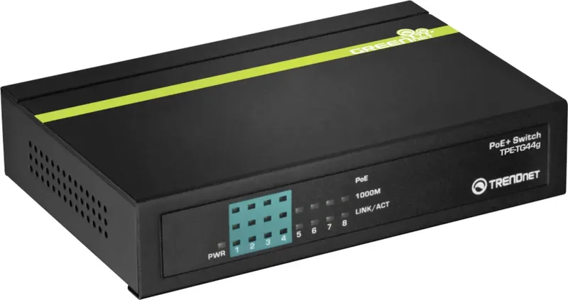 TPE-TG44g TPE-TG44g Netwerk switch 1000 MBit/s PoE-functie de TRENDnet en Noir – photo produit