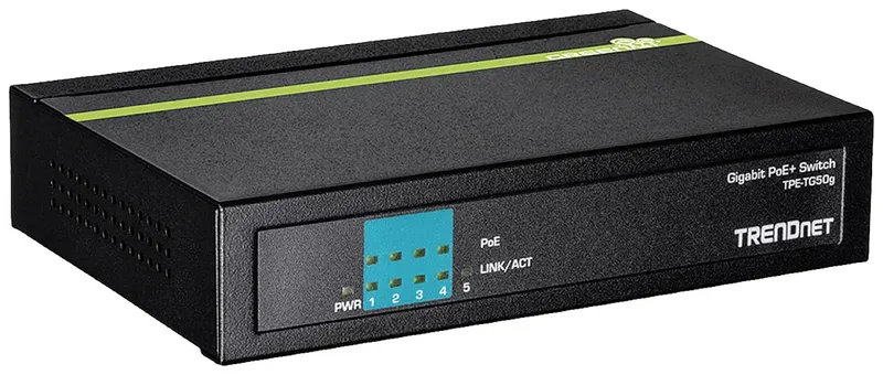 TPE-TG50g TPE-TG50g Netwerk switch 10 GBit/s PoE-functie by TRENDnet in Black – product photo