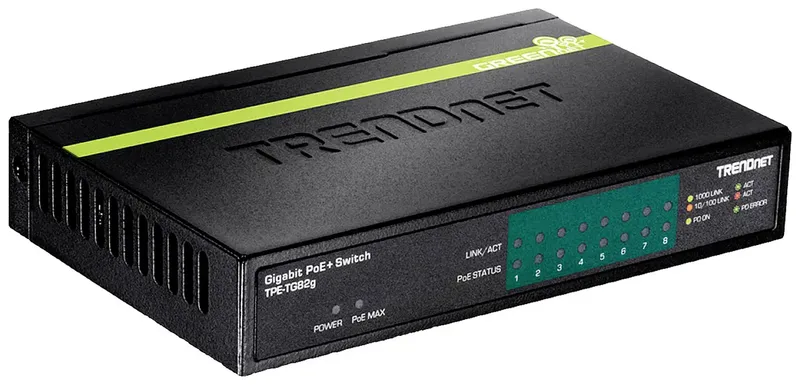TPE-TG82g TPE-TG82g Netwerk switch 1000 MBit/s PoE-functie de TRENDnet en Noir – photo produit
