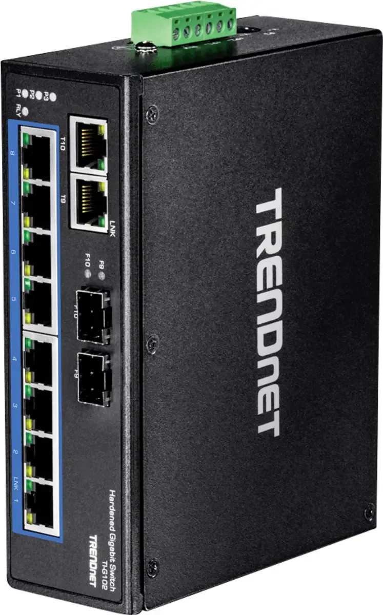 TrendNet 21.22.1287 TI-G102 Industrial Ethernet Switch 20 GBit/s de TRENDnet en Noir – photo produit