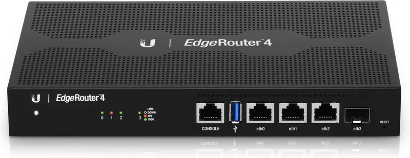 EdgeRouter - Router - Gigabit - 4 Poorten - Grijs von Ubiquiti in Schwarz – Produktfoto