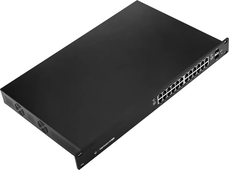 EdgeSwitch - Netwerkswitch - Managed - 24 Poorten - Power over Ethernet (POE) by Ubiquiti in Black – product photo