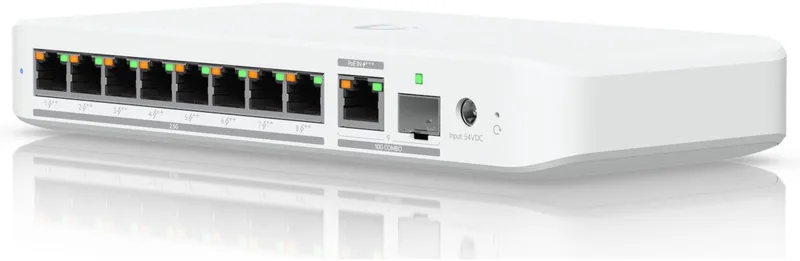Flex 2.5G - Netwerk Switch - PoE - Managed - Layer 2 by Ubiquiti in White – product photo