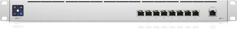 Mission Critical - Netwerkswitch - PoE++ - 9 Poorten - Managed by Ubiquiti in Silver – product photo