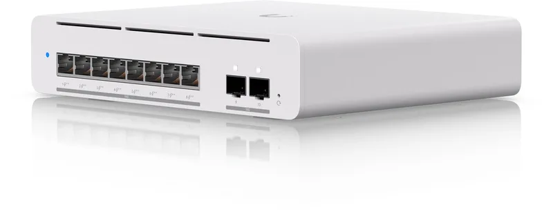 Switch Professional XG 8 poorts 155w PoE van Ubiquiti in Grijs – productfoto