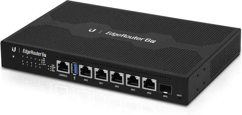 Ubiquiti 6P - Router - Gigabit - Power over Ethernet (POE) - 6 poorten - Grijs by Ubiquiti in Black – product photo
