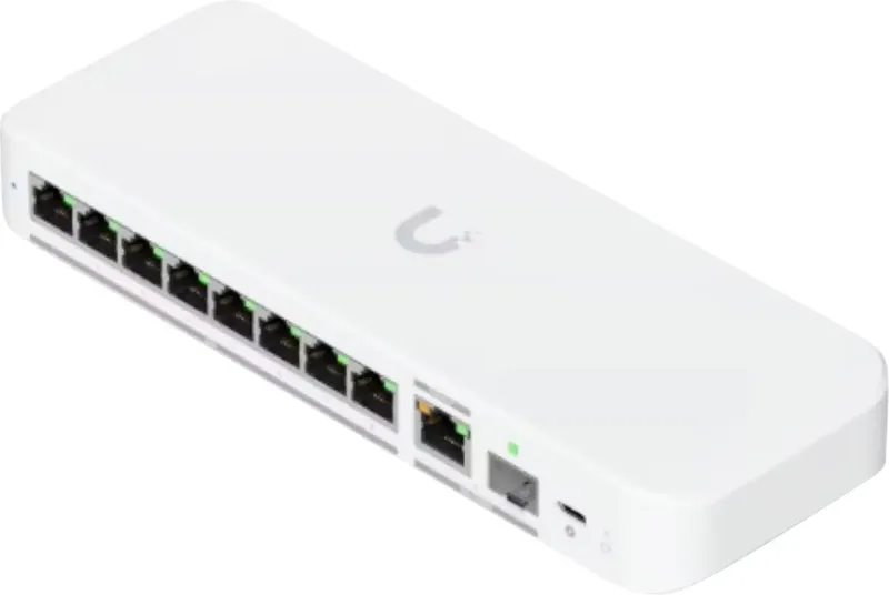 USW-Flex-2.5G-8 Flex 2.5G Netwerk switch van Ubiquiti in Wit – productfoto