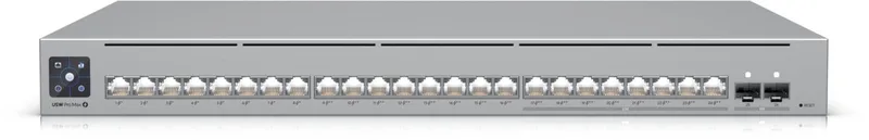 USW-Pro-Max-24-PoE - Netwerkswitch - 26 Poorten - Managed L3 - 400W PoE - 10G Ondersteuning van Ubiquiti in Zilver – productfoto