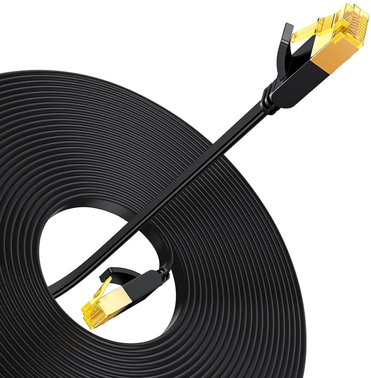 Cat 7 Ethernet Kabel - 10 Gbps, Plat, Goudkleurig de UGREEN – photo produit
