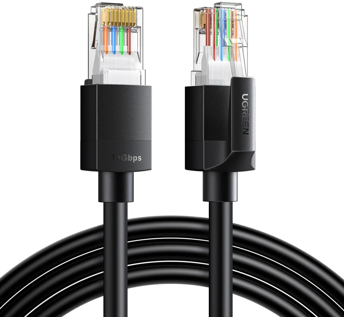 Cat6A Serie - Ethernet Kabel - 2m - UTP de UGREEN en Noir – photo produit