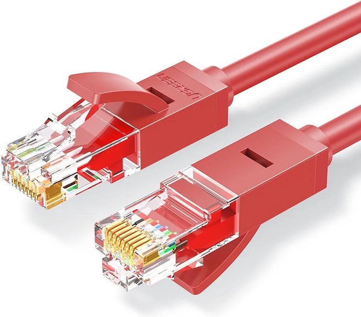 Ethernet patchkabel - RJ45 Cat 6 UTP - 1000Mbps - 1 m de UGREEN en Rouge – photo produit