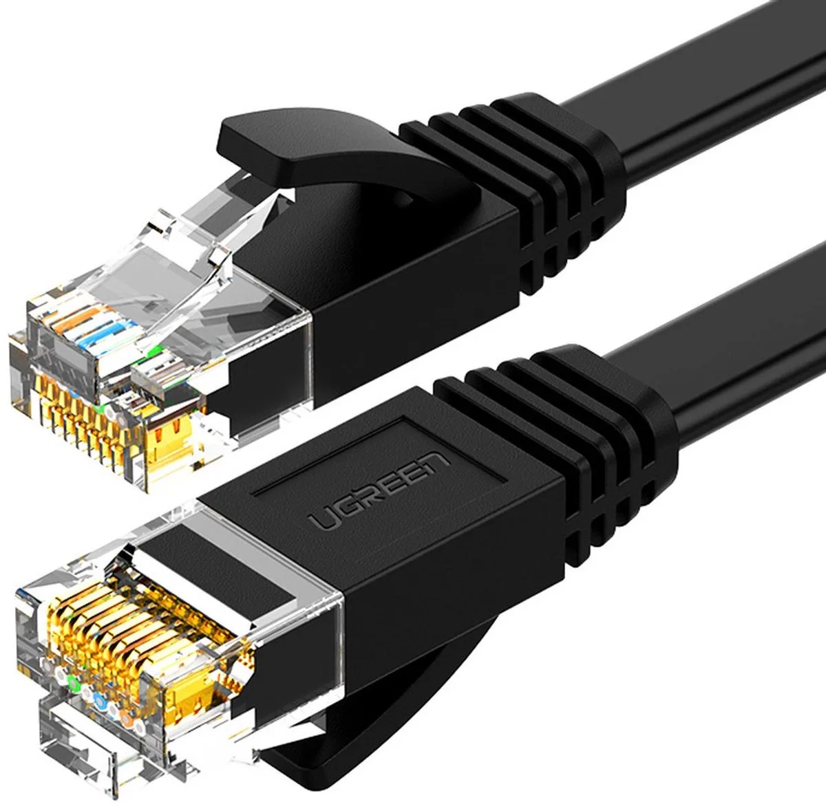 Internetkabel - Ethernet kabel - Cat6 - Tot 1000 Mbps - RJ45 - 10 Meter van UGREEN in Zwart – productfoto