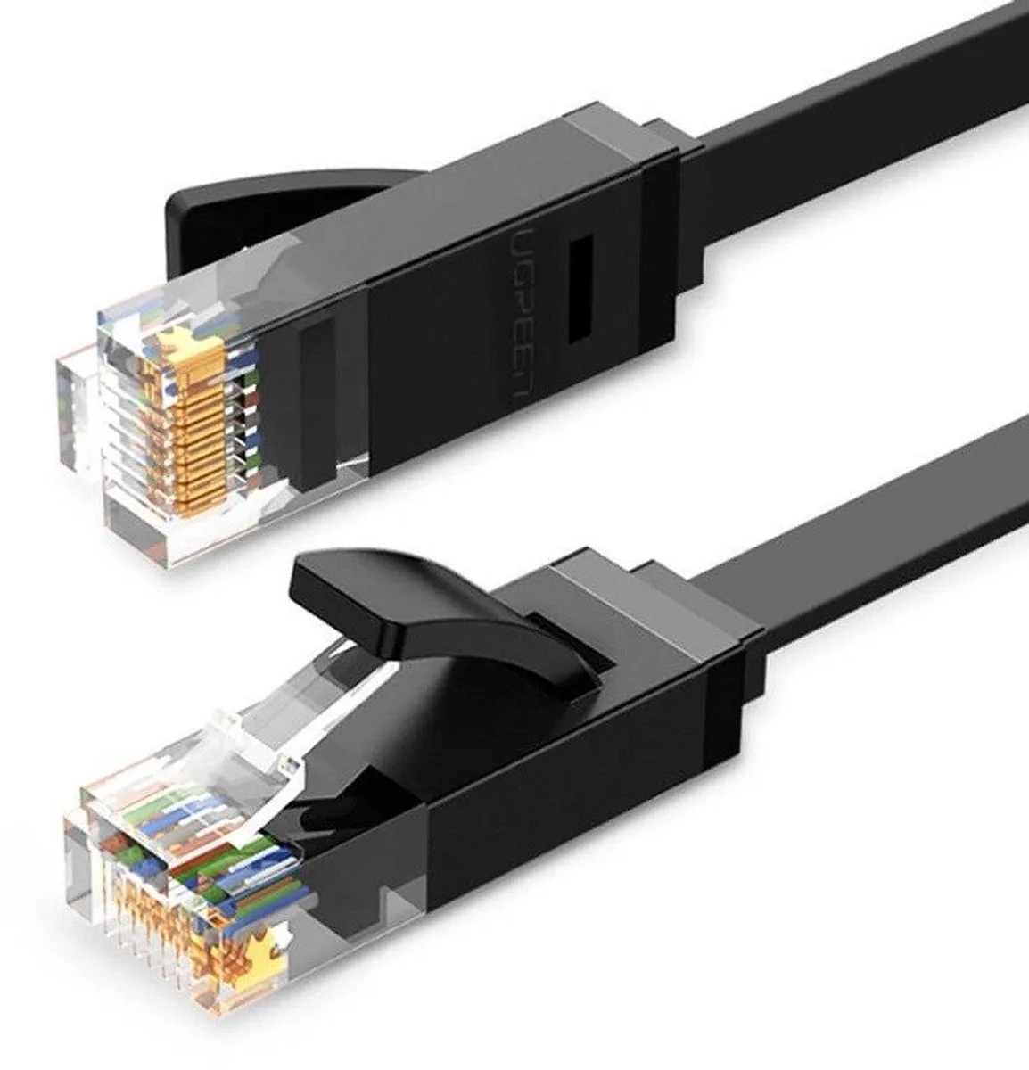 Netwerkkabel Patchcord Rj45 Voor Computer Router Ethernet Cat 6 1M van UGREEN in Transparant – productfoto