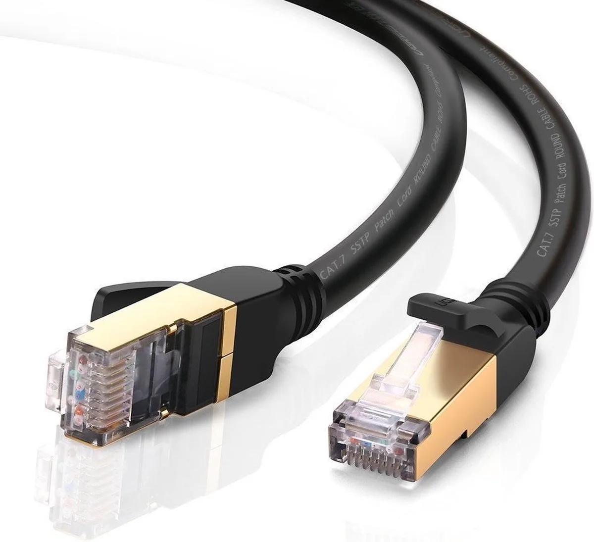 Nw107 Ronde Ethernet Rj45-Netwerkkabel, Cat.7, Stp, 3 M de UGREEN en Noir – photo produit