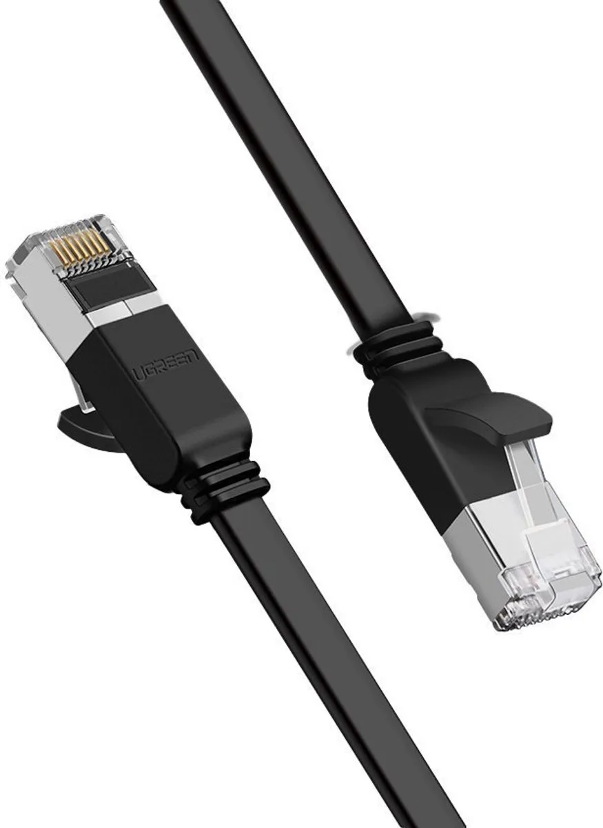 platte - kabel Ethernet patchkabel RJ45 Cat - 6 - UTP - 1000 - Mbps - 1 - m - (NW101 - 50184) de UGREEN en Noir – photo produit