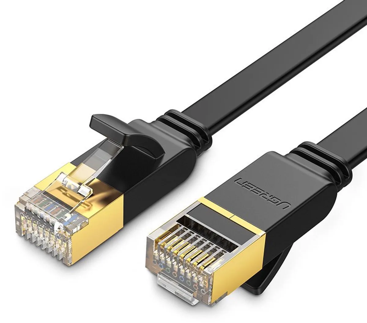 platte - kabel Ethernet patchkabel RJ45 Cat - 7 - STP - LAN - 10 - Gbps - 10 - m - (NW106 - 11265) de UGREEN en Noir – photo produit