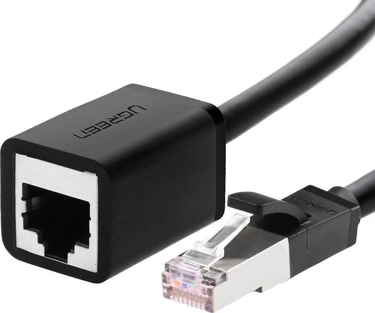 verlengkabel - Ethernet RJ45 Cat - 6 - FTP - 1000 - Mbps - internetkabel - 3 - m - (NW112 - 11282) van UGREEN in Zwart – productfoto